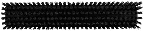 Vikan 31759 16" Heavy-Duty Push Broom, Soft/Stiff, Black