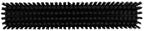 Vikan 31759 16" Heavy-Duty Push Broom, Soft/Stiff, Black