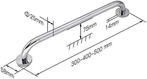 Safety Grab Bar，Grab Bar Bathroom Balance Bar Safety Hand Rail Support Bar for Handicap Elderly Stainless Steel Shower Grab Bar 2 Pack/40Cm
