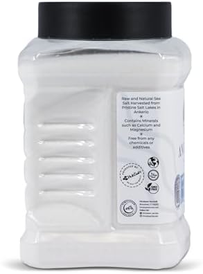 Ankerio Fine Sea Salt - Natural Unrefined Cooking Salt, Clean Flavor, Mineral-Rich, No Additives, Kosher Certified, Large Resealable Jar (5LB)
