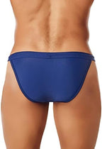 MIZOK Men's Sexy Low Rise Swimsuits Bikini Swimming Briefs Swimwear with Adjustable Drawstring