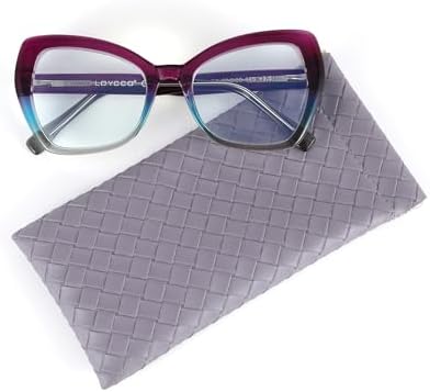 4 Pack Computer Reading Glasses Blue Light Blocking Anti Eyestrain Flexible Lightweight Square Readers for Women Men