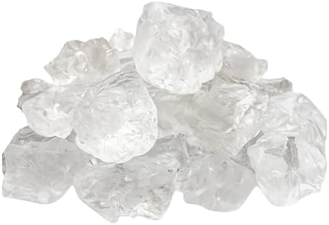 Amazing Gemstone 2 Pieces Premium Grade Clear Quartz Raw Crystals and Healing Stones, Natural Rocks for Tumbling and DIY Raw Stones and Crystals