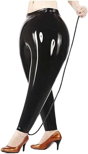 Unisex Black Latex Inflatable Pants Rubber Trousers Exotic Customize,Black,One Size