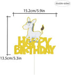Donkey Happy Birthday Cake Topper,Wildlife Party Decorative Supplies,Farm Animal Happy Birthday Themed Party Decorations, Birthday Gift for Kids.