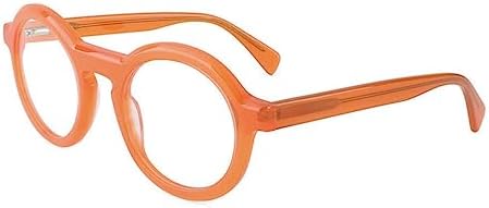 Round Reading Glasses for Women, Big Nerd Glasses Circular Frame Glasses, Anti-Fatigue Blue Light Blocking Glasses