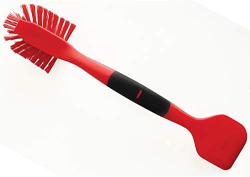 Norpro 1088R Scrub Brush/Scraper, Red, 13-inch