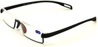 Featherweight Slim Half Rim Memory Flex Reading Glasses With Anti-reflective AR Coating