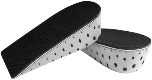 1 Pair Breathable Memory Foam Insoles Lifts, Heel Cups Support Orthotic Protector Inserts, Height Increase Shock Absorbing Cushion (4.3cm Height)