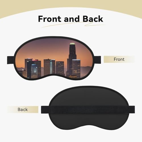 Los Angeles Skyline Sleep Mask 100% Light Blocking Eye Mask for Sleeping, Sleep Mask for Unisex for Travel/Nap