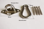 MHMYDZ 1000 lb Capacity Heavy Duty Hammock Hanging kit Ultra Durable Hooks Carabiners for Hammock Stand Hammocks Swing Chair,Multiple Indoor Outdoor Suspension Ceiling Hooks