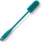 Silicone Bottle Brush, Water Bottle Cleaner Brush with Long Handle, Perfect for Cleaning Narrow Neck Containers, Vacuum Sports Bottle, Tumblers, Flask, Glassware (1 Pack, Turquoise)