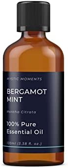 Mystic Moments | Bergamot Mint Essential Oil 100ml | Mentha citrata | Fresh Minty Citrus Aromatic Oil for Diffuser, Blends & Crafts | Aromatherapy Grade