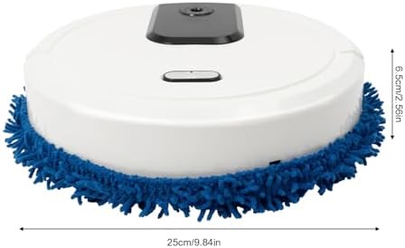 Automatic Mopping Robot for Hard Floors – Spray & Scrub Floor Cleaner with 60min Runtime – USB Rechargeable, 360° Wipe, Wet/Dry Pads – Cleans Wood, Tile, Marble – White