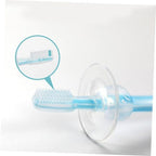 4pcs Boy Girl Toothbrush Silicone Teether Brush Soft Bristles for Toddlers Hair Brush Teething Bristles Toothbrush Training Suction Base