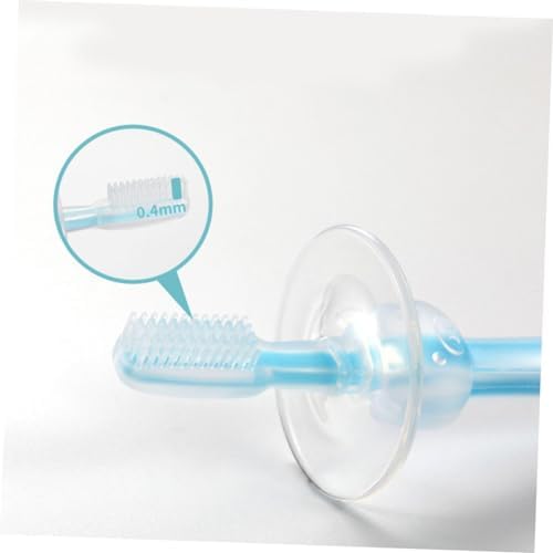 4pcs Boy Girl Toothbrush Silicone Teether Brush Soft Bristles for Toddlers Hair Brush Teething Bristles Toothbrush Training Suction Base