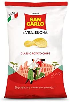 3x San Carlo Classica Crisps Potato Chips 50g Ready Salted!