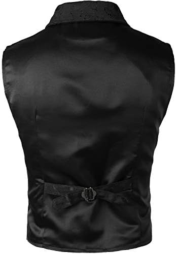 VATPAVE Mens Victorian Suit Vest Steampunk Gothic Waistcoat