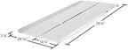 6' Wheelchair Ramp, Lightweight (27.5 lb), Folding, Portable, Non-Slip Punch Plate, for Scooter, Walker, Rollator, 800 lb Capacity, Silver Spring