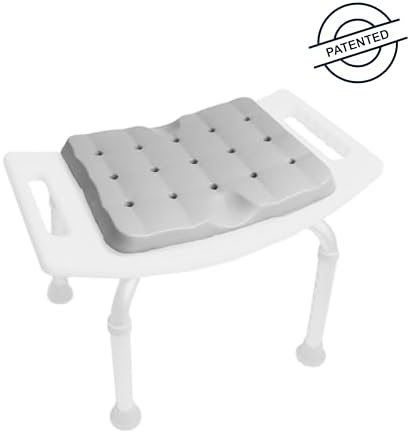 KMINA Shower Seat Cushion, Lightweight Waterproof Foam and Slip-Resistant, Kneeling Pads for Gardening, Patented, Made in Europe