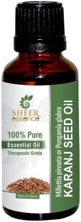 Karanj Seed Oil -(Pongamia Glabra | Millettia Pinnata | Pongamia Pinnata)- Carrier Oil 100% Pure Natural Undiluted Uncut Therapeutic Grade Oil 3.38 FL.OZ