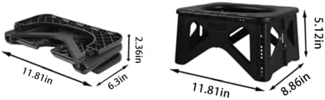 Multifunctional for vehicle use outdoor toilet emergency commode camping adult child odor-proof portable toilet black folding small stool