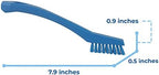 Vikan 44013 Brush,Detail,Stiff,9" x .5",PP/PBT,Blue
