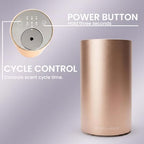 Gold Oil Diffuser – Hotel Luxe Chrome Waterless Scent Diffuser for Home, Office – 450 SQ Ft, Portable Cordless USB Aroma Diffuser Machine Rechargeable