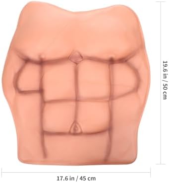 Halloween Muscle Suit Cosplay Costume Male Chest Silicone Muscle Suit Realistic Mens Muscle Halloween Artificial Fake Muscle Makeup Halloween Cosplay Party Prop 19.65 x 17.68 inch