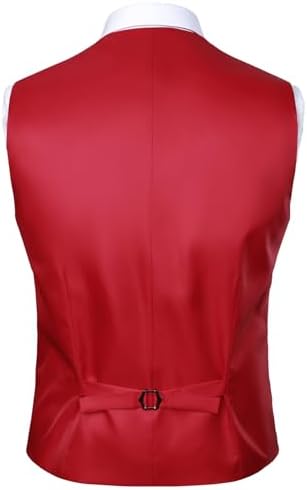 JEMITOP Men's Classic Slim Fit Dress Vest Formal Wedding Prom Tuxedo Suit Vest with Pocket