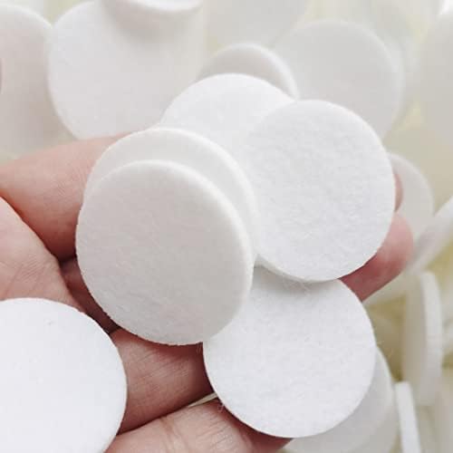 Julie Wang 100 Pieces 30mm White Round Aromatherapy Refill Pads Diffuser Refill Pads Scented Oil Pads for Scent Ball Plug-in Diffuser 1.18inches