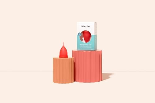 The Honey Pot Company - Menstrual Cup - 12 Hour Reusable Protection for Periods - Natural Feminine Hygiene Products - Size 2