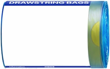TopHomer 100 Pcs Blue Thickened Drawstring Rubbish Tip Refuse Sacks Garbage Bags with Point-Break Design for Indoor & Outdoor Use (45 * 50cm)