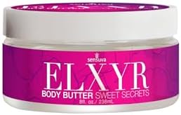 sensuva ELXYR Body Butter | Sweet Secrets | Hydrating & Moisturizing Skincare for Very Dry Skin | Shea Butter & Vitamin E | 8 oz.