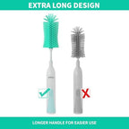 Electric Bottle Brush Cleaner, Portable Electric Baby Bottle Brush Cleaner for Travel, Rechargable Travel Bottle Cleaner Kit with Nipple & Straw Brush, Perfect Mom Essentials After Birth Gift, Green