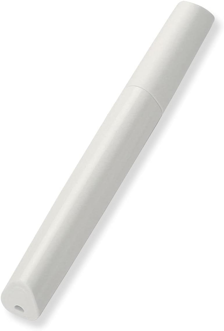 Portable Travel Toothbrush Case, Lipstick–like Plastic Toothbrush Holder Toothbrush Case Breathable Design with Air Hole More Hygienic Toothbrush Tube for Home Daily Travelling (White)