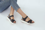 UBFEN Womens Platform Sandals Wedge Walking Comfortable Casual Adjustable Strap Lightweight Open Toe