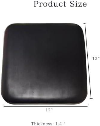 HMZ Rollator seat Cushion,Replacement seat for rollator Walker 12"x12",Rolling Walkers Replacement Parts.(1Ea Black)