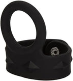 CalExotics Large Silicone Tri Snap Scrotum Support Ring, Black