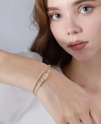 Plated 14k Gold Bracelets for Women Rhinestone Jewelry Trendy Fashion Arm Cuff Irregular Charm Bracelet Copper Open Boho Gold Bangles Dainty Cute