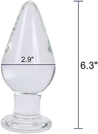 Huge Head Glass Butt Plug Crystal Anal Plug Bum Bomb Plug Trainer Anal Expander Training Sex Toy (XL)