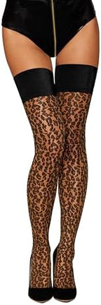Dreamgirl Leopard Thigh Highs