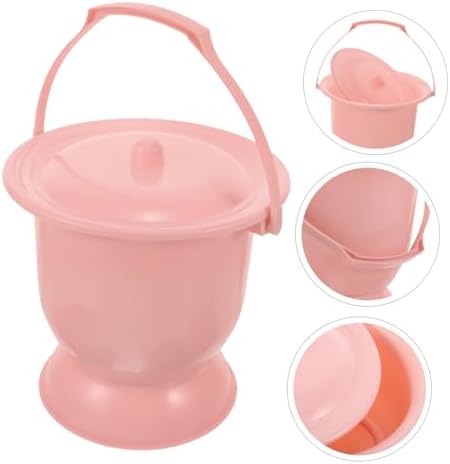Chamber Pot Urine Bucket Lid Portable Camping Potty for Boys and Girls Plastic Household Spittoon Non-Skid Design