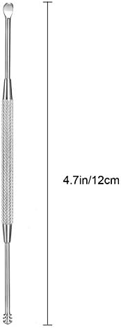 Steel Ear Pick Earwax Remover Spoon Ear Scraper Scratcher Ear Cleaner with Storage Box, 304 Stainless