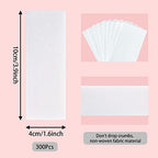 Wax Strips for Hair Removal, 300 Pieces 1.6 x 3.9 Inch Non Woven Waxing Strips Face Wax Paper Strips for Women Facial Body Arms Legs Hair Cleaning and Remover