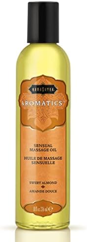 KAMA SUTRA Aromatics Massage Oil Sweet Almond – 8oz - Rich Blend of Oils - Sore Joint & Muscle Massage Oil for Body - Natural Therapy Oil - Warming, Sensual Massage for Couples, Women, and Men