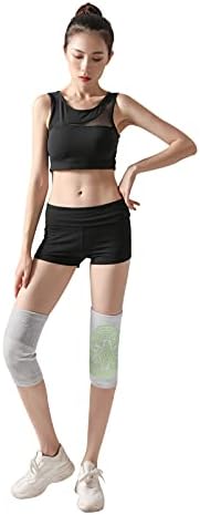 2 Pack Winter Warm Knee Brace for Knee Pain Compression Sleeve Support for Women Men Thermal Leg Warmer Knee Pads Protector for Cycling Tendonitis Arthritis Pain Relief (Grey, Wormwood Self Heated)