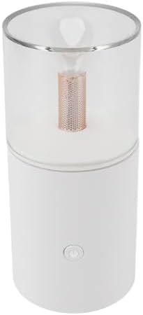 SIXRUN Car Diffuser Humidifier Portable Aromatherapy Essential Oil Mini USB Candlelight for Home Office Car (White)