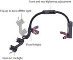 Dental Loupes with Light 5W LED Headlight Binocular Surgical Magnifier Dual Medical Spotlight Headband Magnifying Glass (Purple)