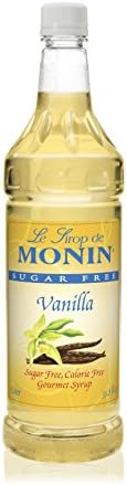 Monin Sugar Free Vanilla Syrup, 1 Liter, 4 per case